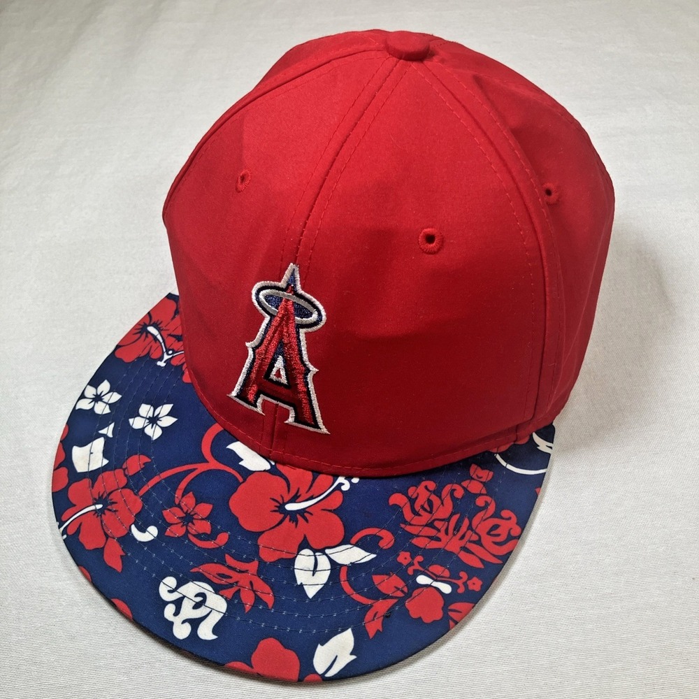 Los Angeles Angels Baseball Hat Cap Chevron Hawaiian Aloha Adjustable Back